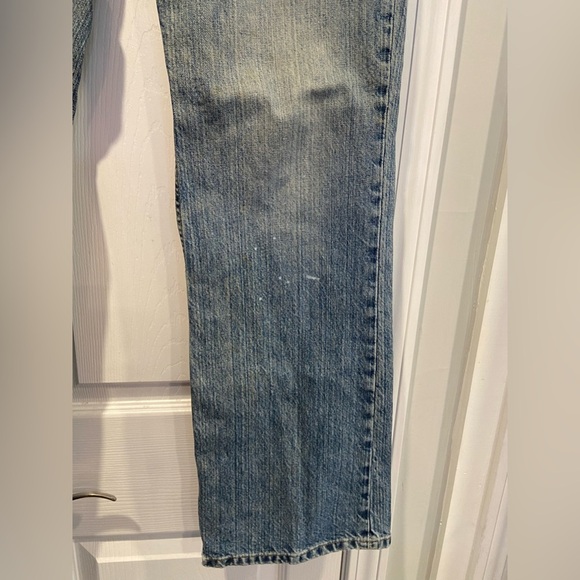 VTG L.L. Bean Size 12 T Boot Cut Cotton Denim Jeans Worn Distressed Med Wash - Picture 2 of 15